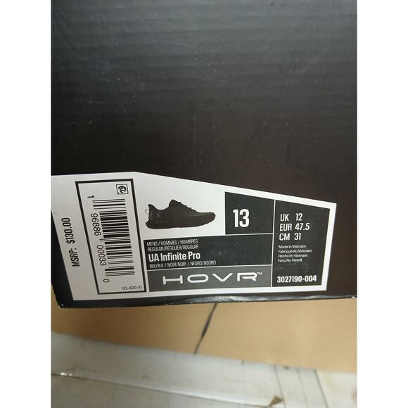 USED UNDER ARMOUR Men's UA  INFINITE PRO SIZE 13 BLACK - Picture 4 of 4